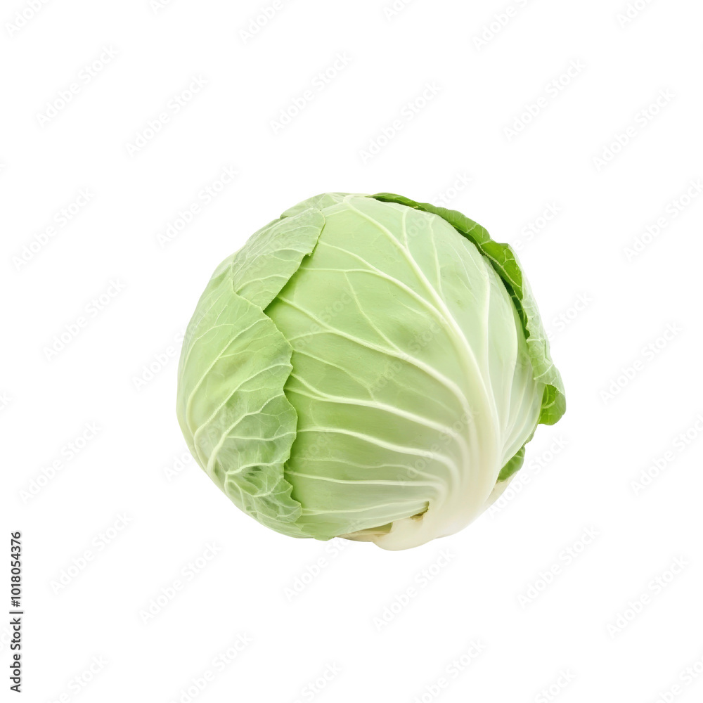 Fresh Green Cabbage Isolated on White Background Fresh Green Cabbage Isolated on White Background