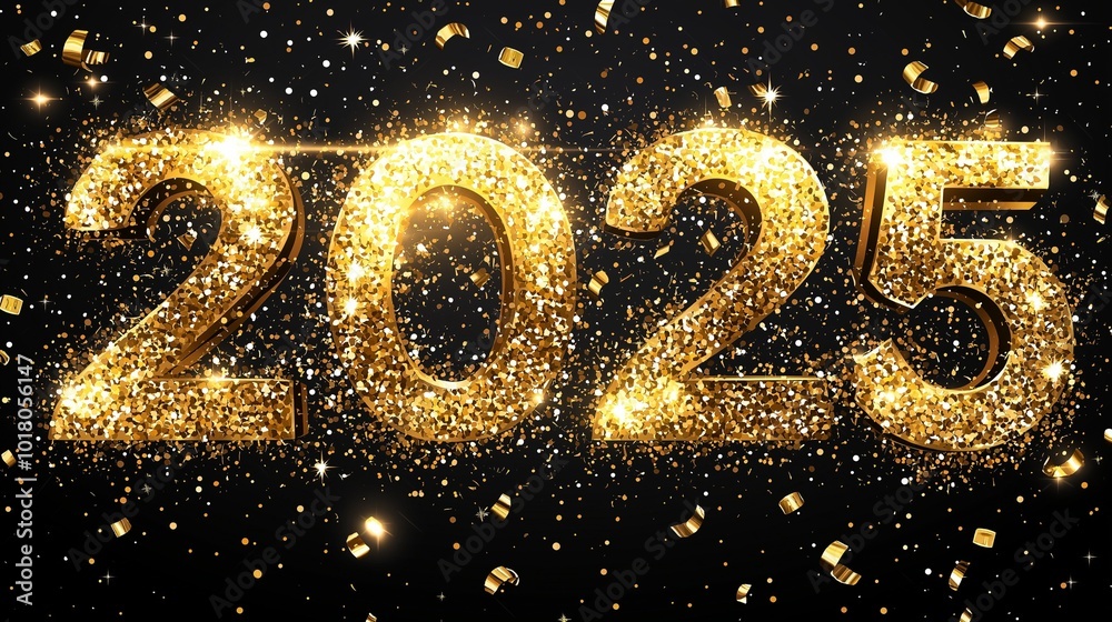 Sparkling Golden 2025 Happy New Year Celebration Sparkling Golden 2025 Happy New Year Celebration