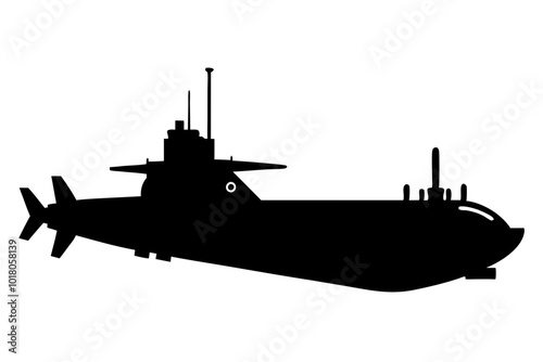 Submarine Silhouette vector illustration