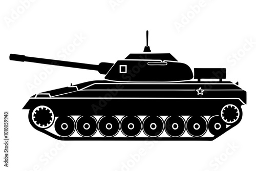 Tank Silhouette vector illustration photo