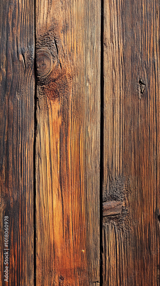 Naklejka premium Rustic Wood Texture with Detailed Grain and Warm Tones