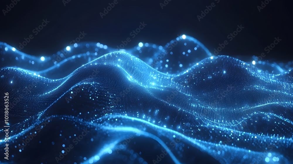 Abstract blue background data technology glowing lines Abstract blue background data technology glowing lines
