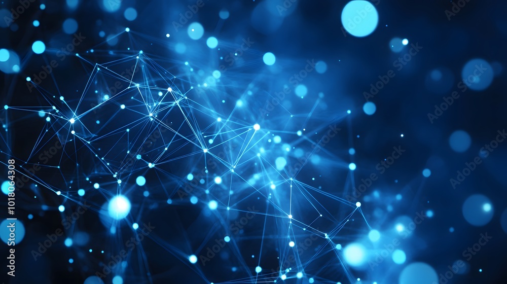 Abstract blue background data technology glowing lines Abstract blue background data technology glowing lines