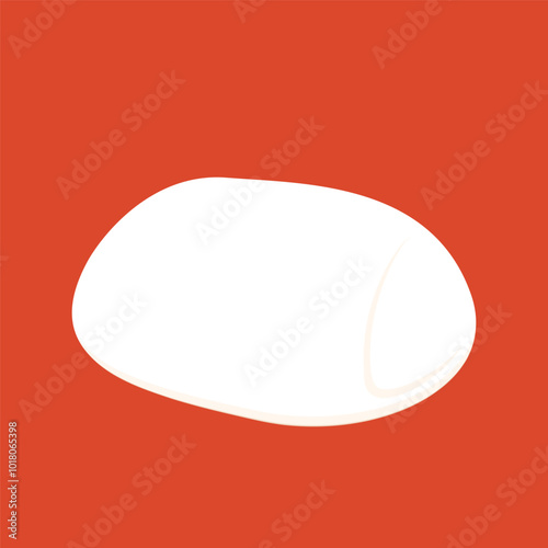 Mantou Chinese steamed bun. Mantou cartoon vector. Chinese food. Dim sum.