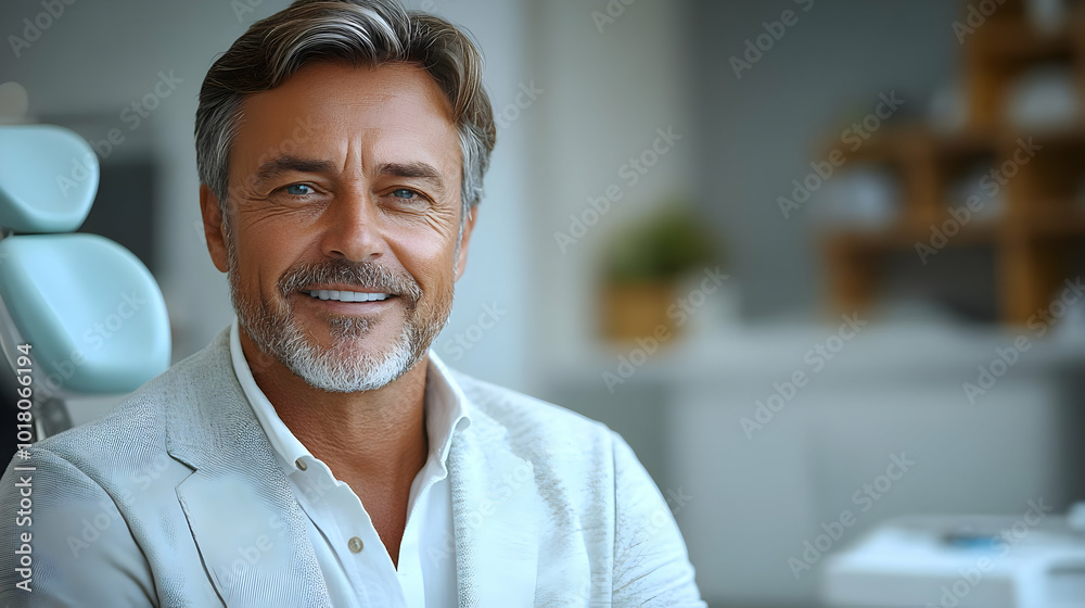 Smiling man in a modern office setting, exuding professionalism. Smiling man in a modern office setting, exuding professionalism.
