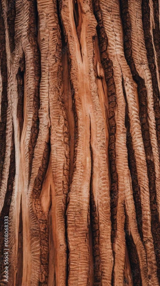 Fototapeta premium Textured Tree Bark in Natural Warm Tones