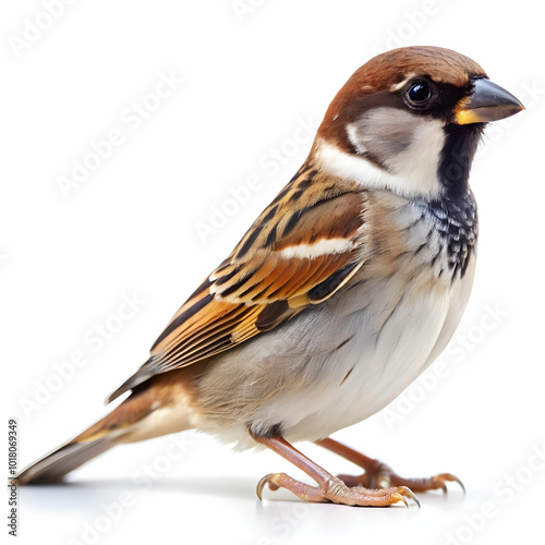 picture of sparrow in white background