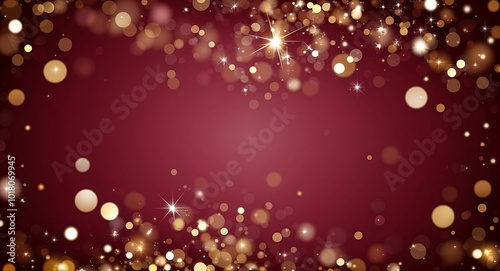 Burgundy and gold theme bokeh sparkles abstract background wallpaper