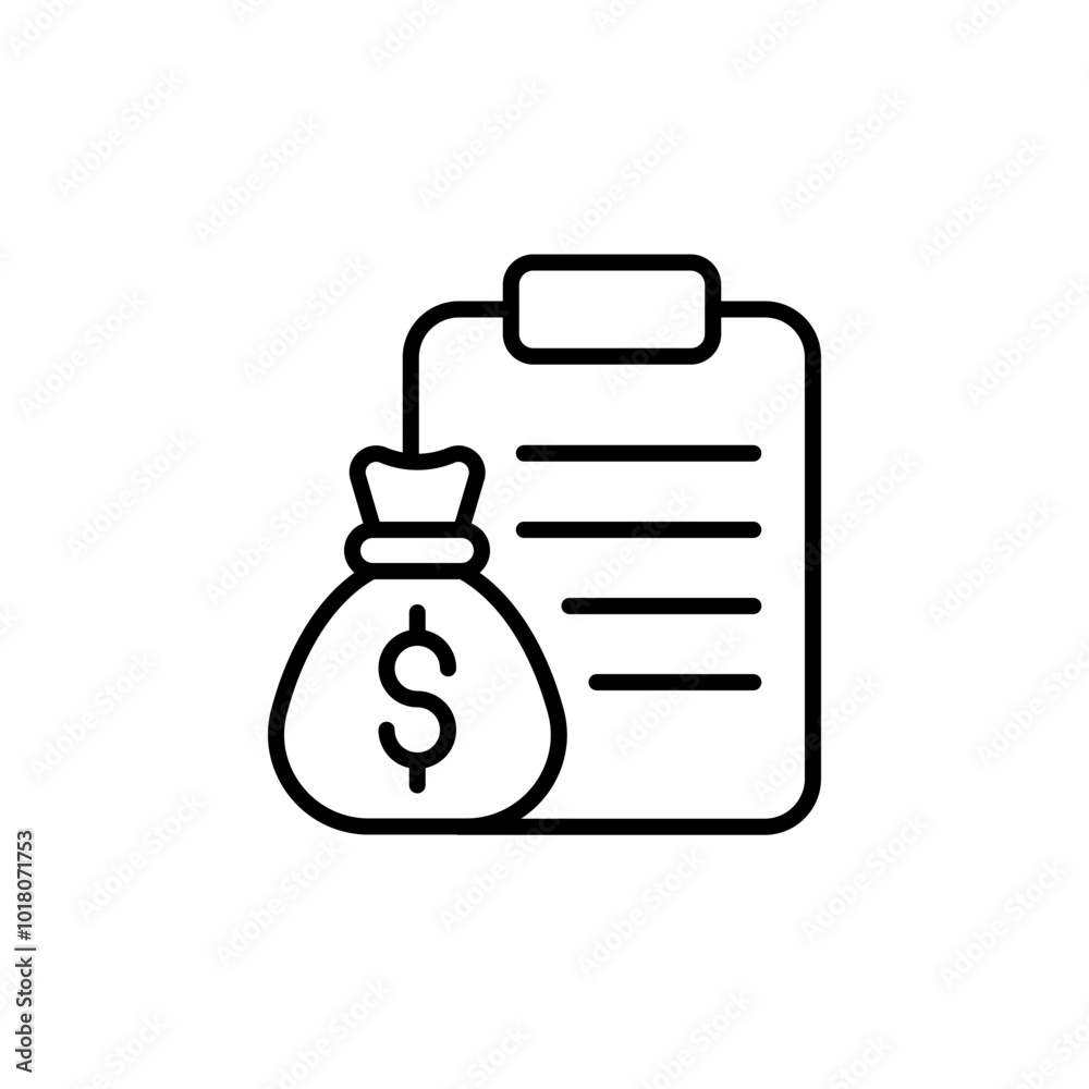 Fund report outline icons, minimalist vector illustration ,simple transparent graphic element .Isolated on white background Fund report outline icons, minimalist vector illustration ,simple transparent graphic element .Isolated on white background