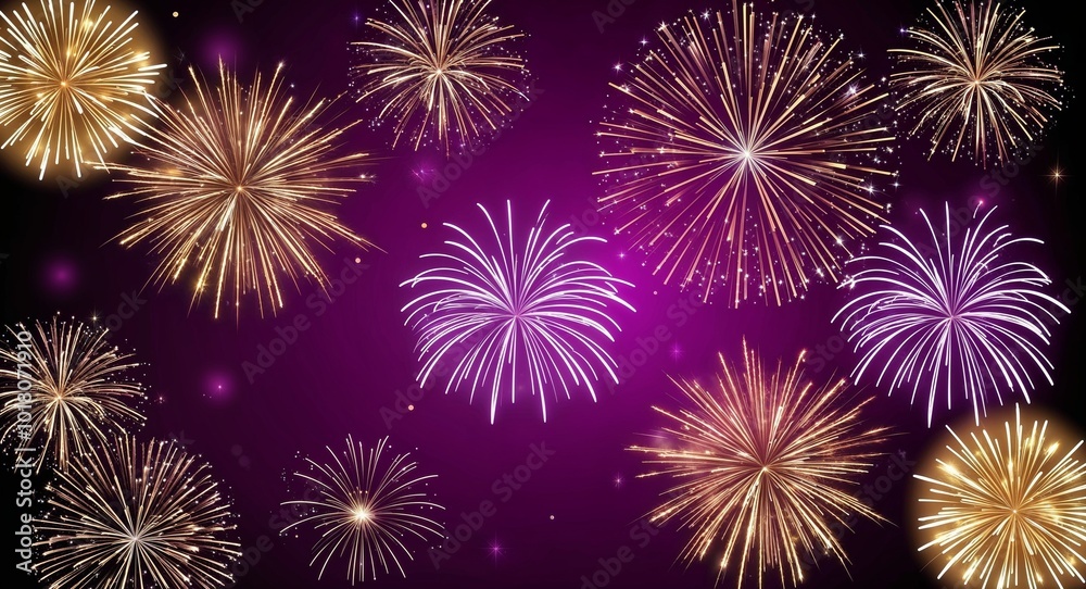 Purple and gold theme abstract sparkles and fireworks background wallpaper Purple and gold theme abstract sparkles and fireworks background wallpaper