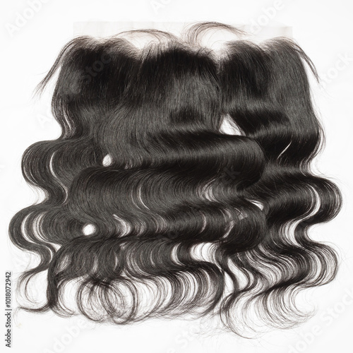 black  remy body wave human hair extensions wide range lace frontal closure 
