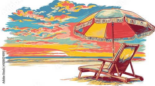 chaise lounge on the beach