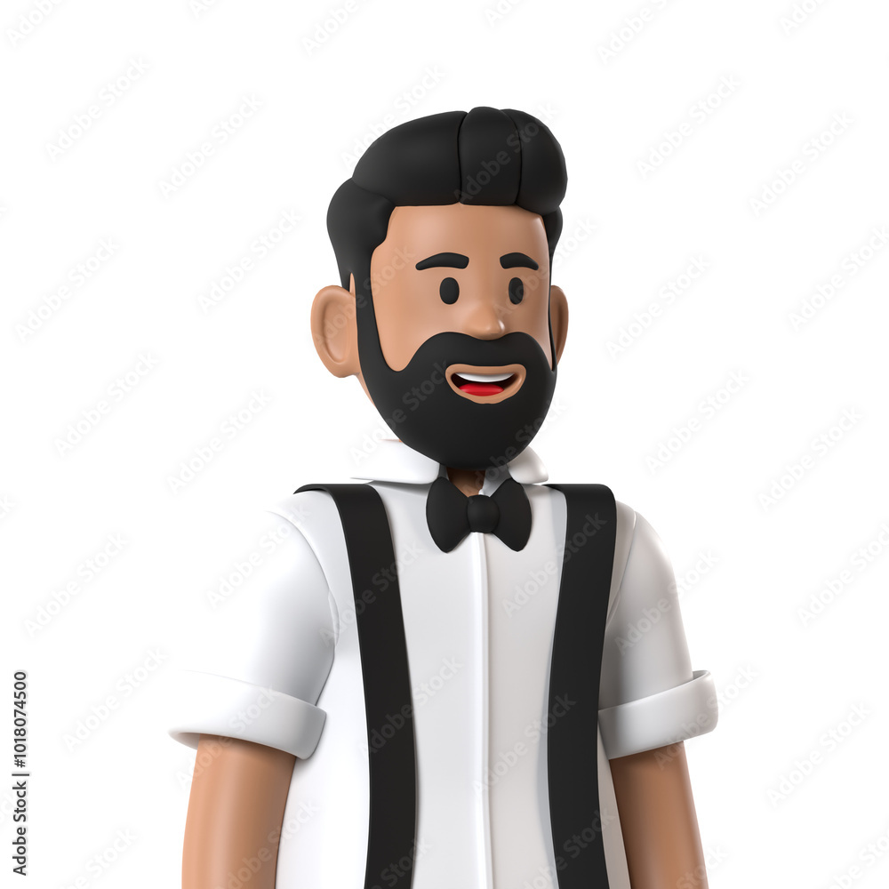 Barber Professional Profession Profile 3D Avatar Barber Professional Profession Profile 3D Avatar