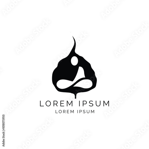 Buddha logo icon background vector image, vesak logo, Simple and minimal icon of Buddha, Yoga logo, Meditating guru, monk logo design.

