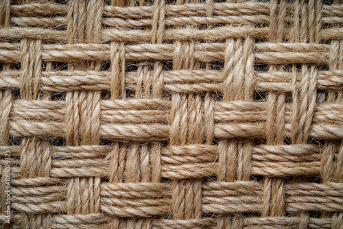 Coarse Burlap Texture Close-Up in Neutral Tones