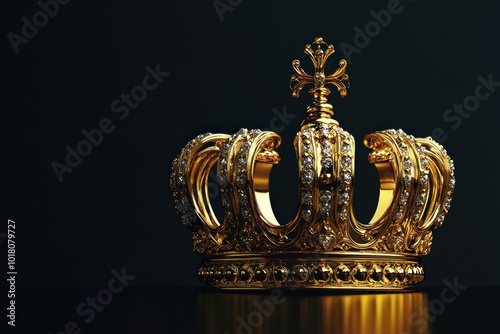 Elegant Gold Crown with Striking Details