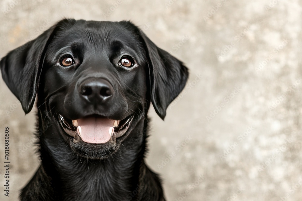 Cheerful Labrador Dog Smiling Brightly Cheerful Labrador Dog Smiling Brightly
