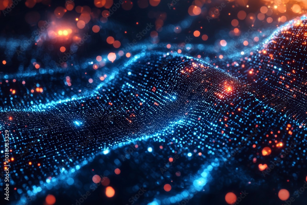 Digital Technology background of data and network created with Generative AI Digital Technology background of data and network created with Generative AI