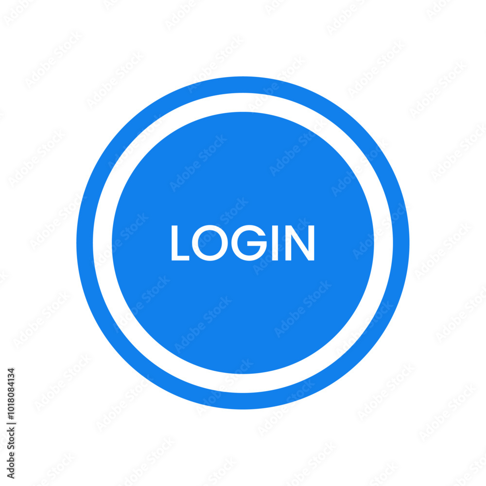 Login blue icon stock illustration Login blue icon stock illustration