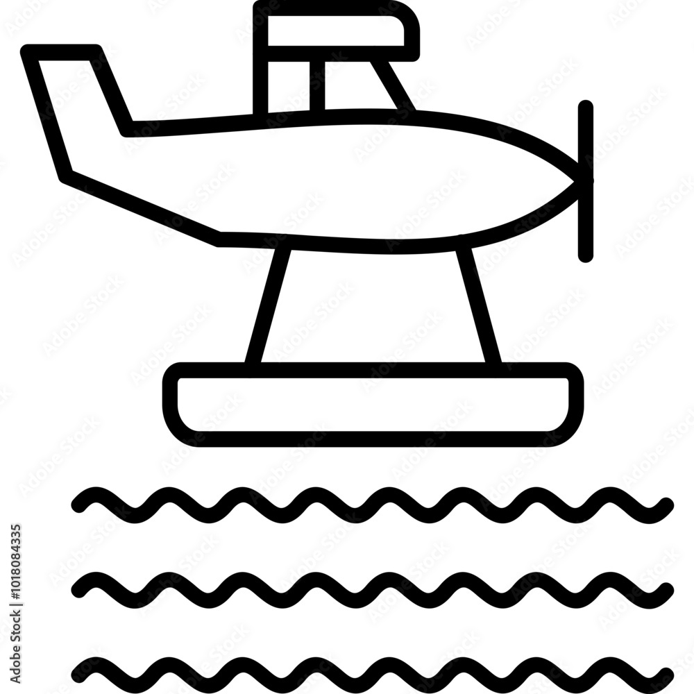 Fototapeta premium Seaplane Icon