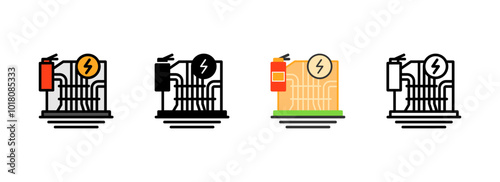 Set of Fire Safety Icon