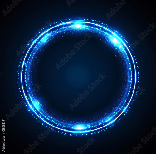 Neon circle on a dark background, glowing circle, Set of glowing frame designs in blue, pink, yellow, abstract mandala bright colored circle background. Collection of glowing neon lights on a dark bac photo