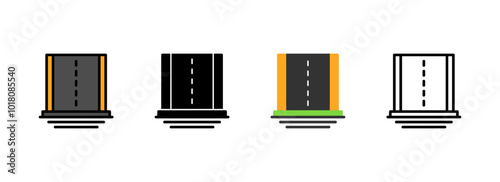 Set of Asphalt Icon