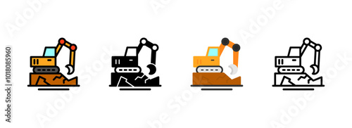 Set of Excavation Icon