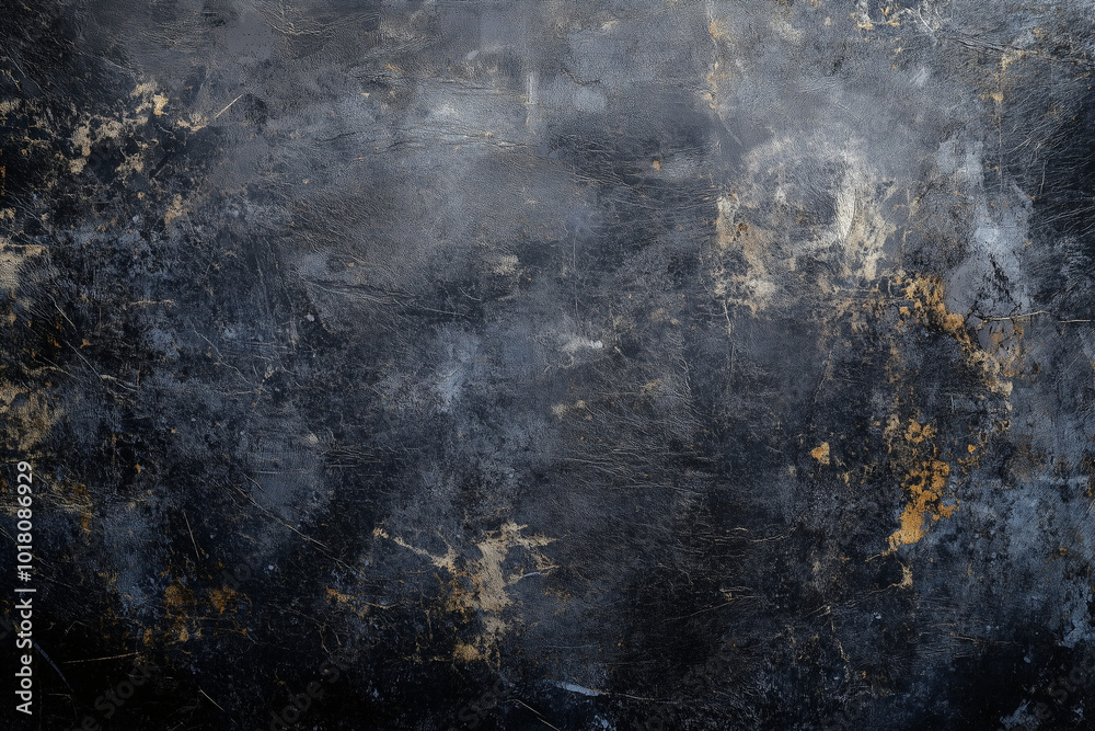 Black grunge background with scratches and stains