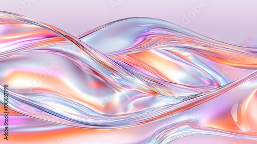  A computer-generated image showcases a wave in shades of pink, blue, and orange, with the center featuring a subtle hint of orange