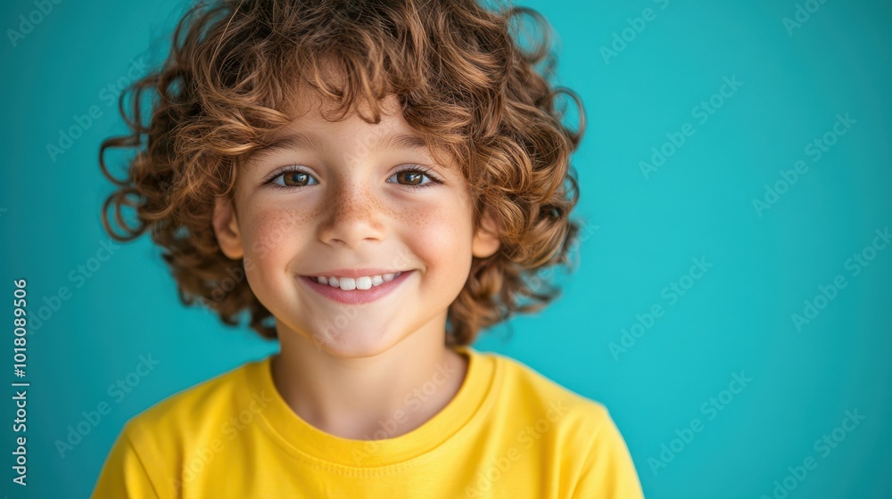 The Joyful Curly-Haired Boy