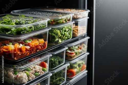 Wallpaper Mural Organized containers filled with fresh vegetables and meal prep, showcasing a healthy lifestyle in a modern kitchen. Torontodigital.ca