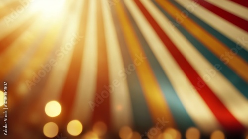 blurred image of striped circus dome