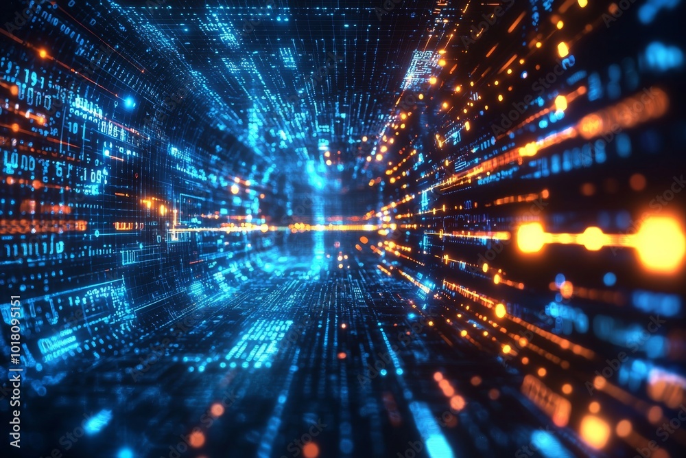Digital Technology background of data and network created with Generative AI Digital Technology background of data and network created with Generative AI