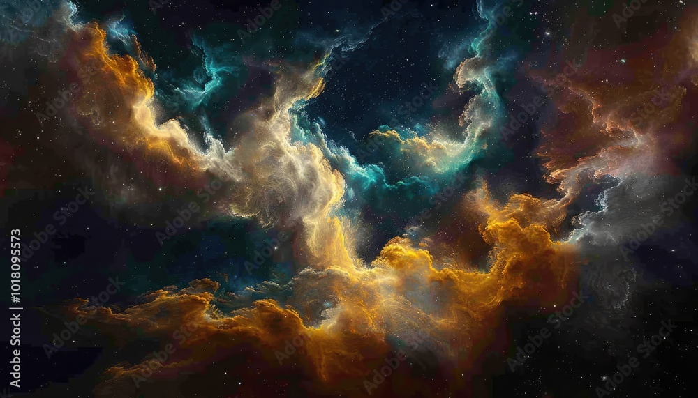 Cosmic Clouds in a Starry Night Sky Cosmic Clouds in a Starry Night Sky