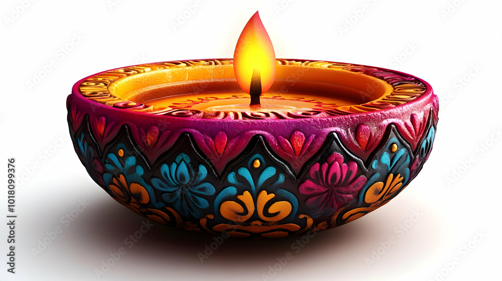 A beautifully designed oil lamp with a flickering flame. A beautifully designed oil lamp with a flickering flame.