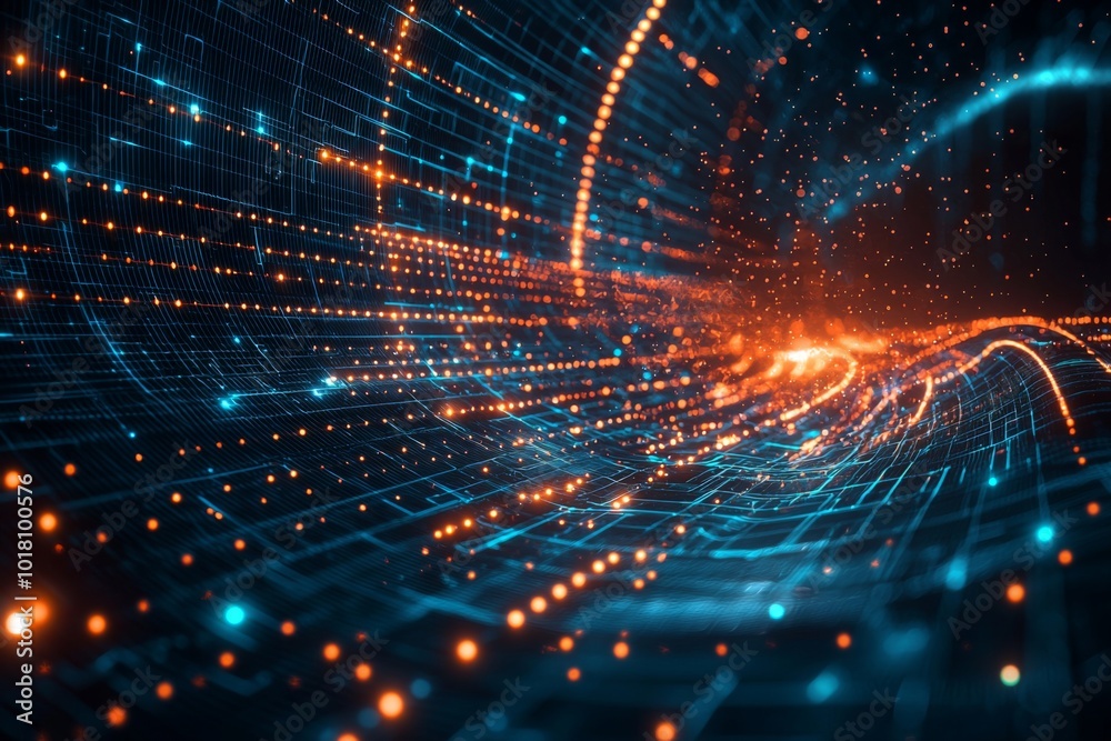 Digital Technology background of data and network Digital Technology background of data and network