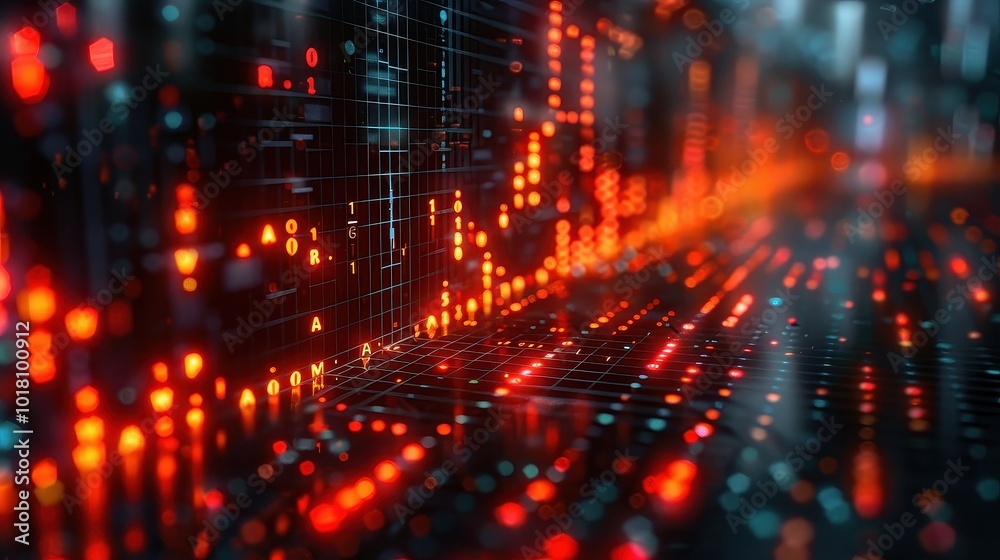 Digital stock market graph with downtrend arrows depicting a financial crisis, on a dark background with a concept of economy collapse Digital stock market graph with downtrend arrows depicting a financial crisis, on a dark background with a concept of economy collapse