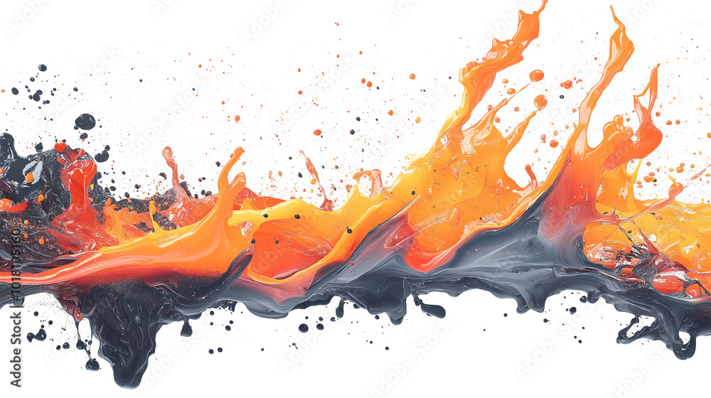 A fiery explosion with a lot of debris and rocks. The scene is chaotic and intense. The fire is spreading rapidly, and the rocks are flying everywhere. Concept of danger and destruction A fiery explosion with a lot of debris and rocks. The scene is chaotic and intense. The fire is spreading rapidly, and the rocks are flying everywhere. Concept of danger and destruction