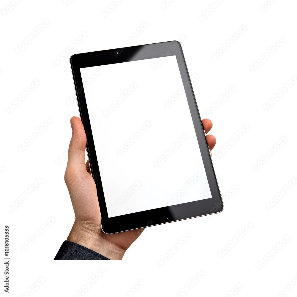 Hand Holding Tablet with Blank Screen Hand Holding Tablet with Blank Screen