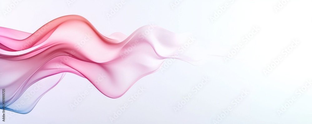 Colorful wavy shapes create a soft flow on a white isolated background. Colorful wavy shapes create a soft flow on a white isolated background.