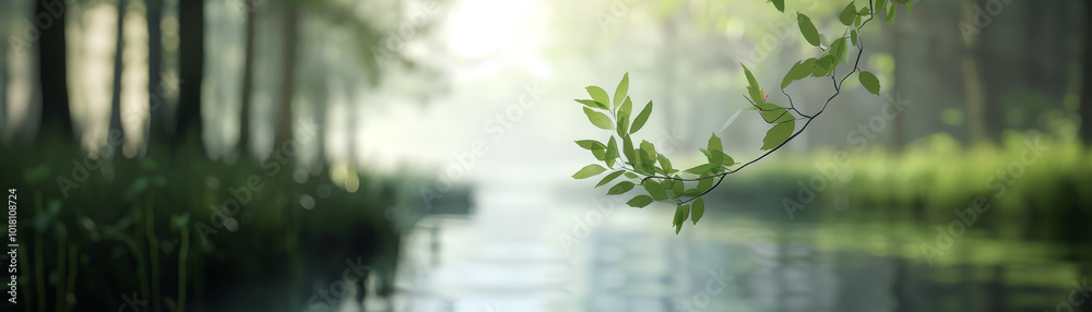 A tranquil forest landscape featuring lush greenery, flowing water, and the soothing presence of wildlife. Captures the serene beauty of nature, offering a peaceful escape from modern life's chaos. A tranquil forest landscape featuring lush greenery, flowing water, and the soothing presence of wildlife. Captures the serene beauty of nature, offering a peaceful escape from modern life's chaos.