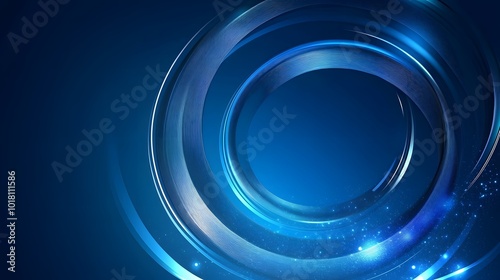 Abstract blue modern background with circle elements. Digital technology concept. vector illustration