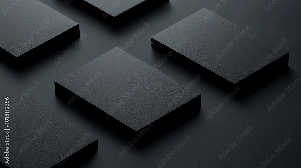 Black Business Cards Mockup on Textured Surface Black Business Cards Mockup on Textured Surface