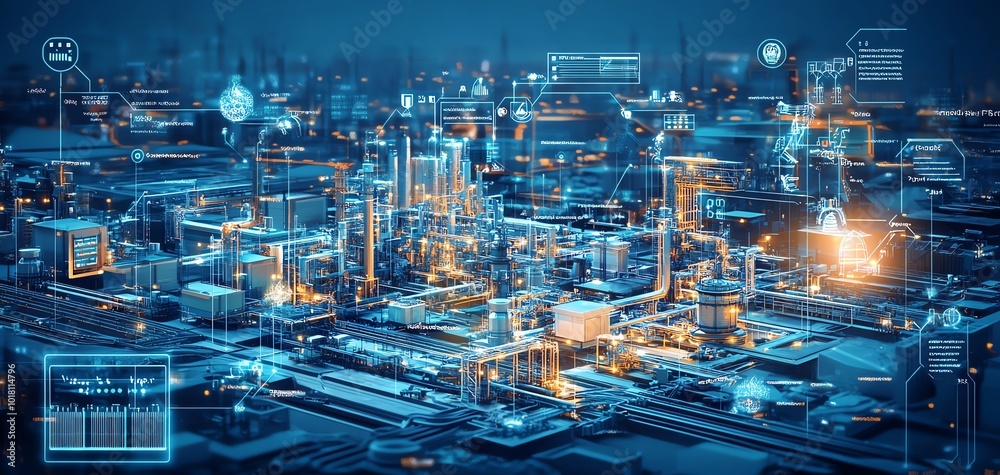 Abstract futuristic city with glowing lights. Abstract futuristic city with glowing lights.