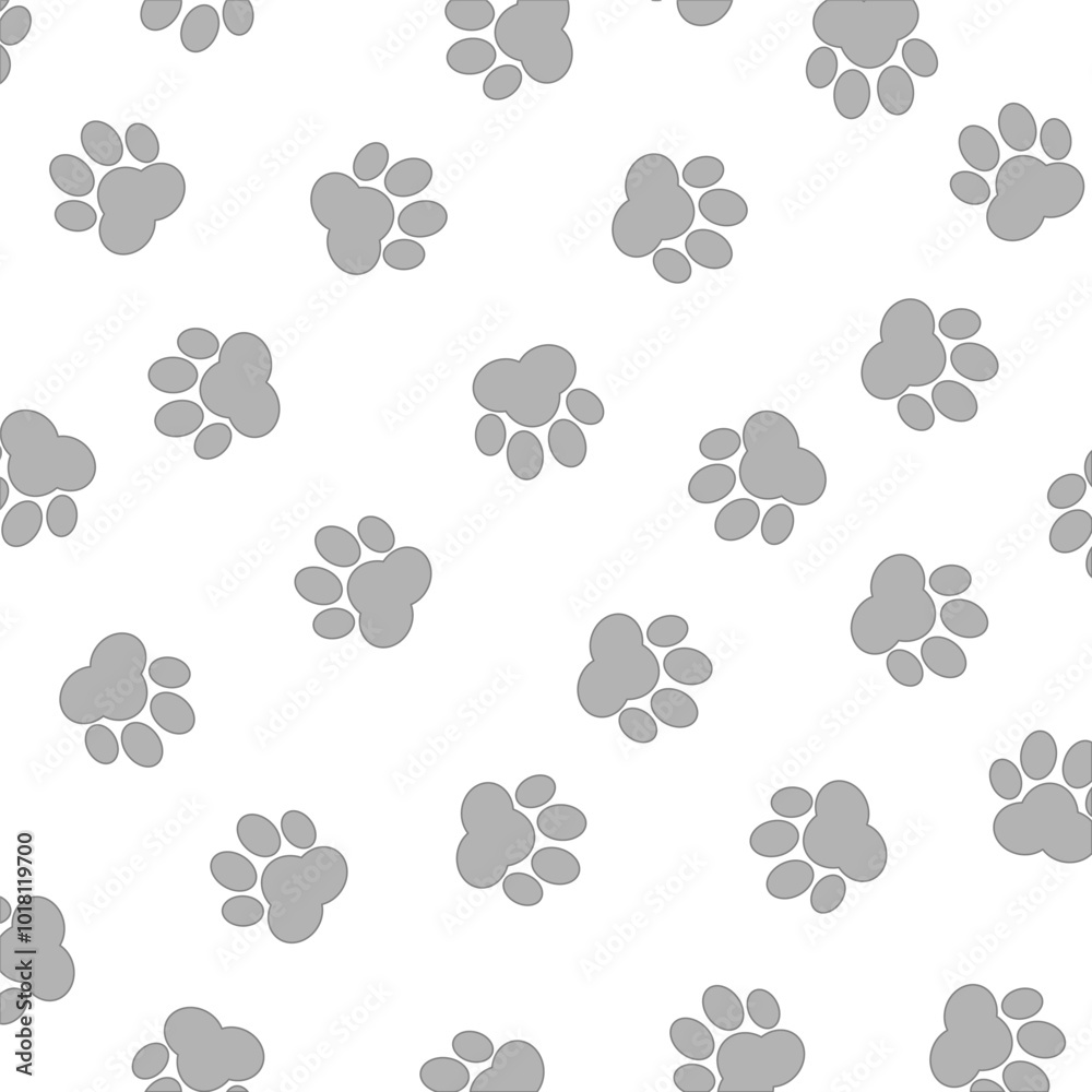 Fototapeta premium Dog and cat paw foot print background