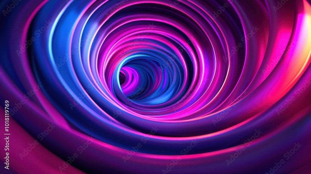Obraz premium Abstract digital artwork includes a circle background. The design is geometric and round.