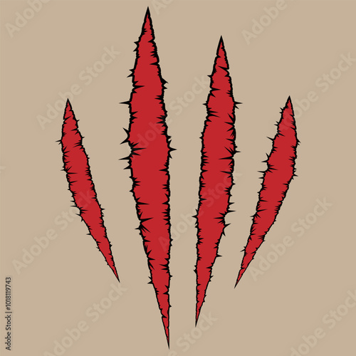 Animal claw scratches icon. Animal slash marks