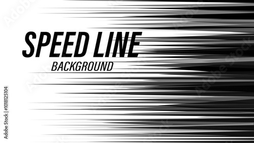 Linear speed background in black and white comic style background