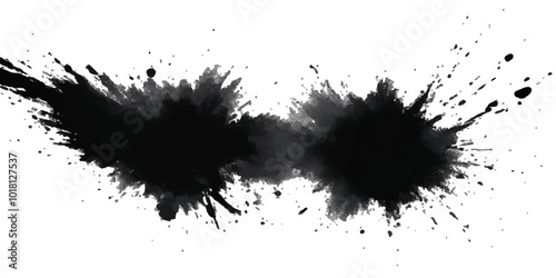 Wallpaper Mural Paint stains black blotch background. Grunge Design Element. Brush Strokes. Vector illustration.splatter, paint, background, abstract, texture, design, watercolor, coffee, paper, isolated, frame, art. Torontodigital.ca